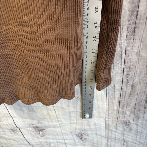 Free People Beach Brown Otter Brun Fitted Summer Tie Camisole Dress Medium NWT - Picture 7 of 7